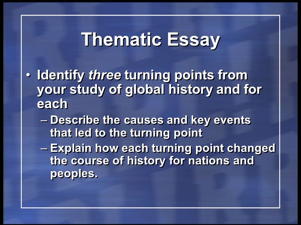 us history regents thematic essay turning points